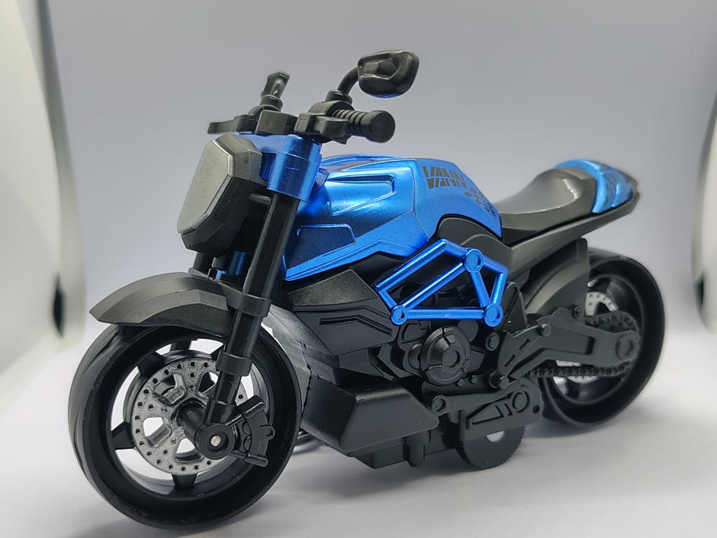 Blue Metallic Motorcycle Running Keychain (HEAVY+BIG)