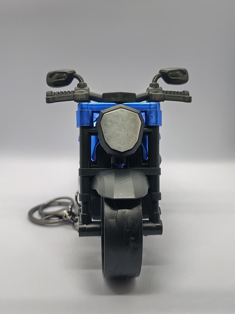 Blue Metallic Motorcycle Running Keychain (HEAVY+BIG)
