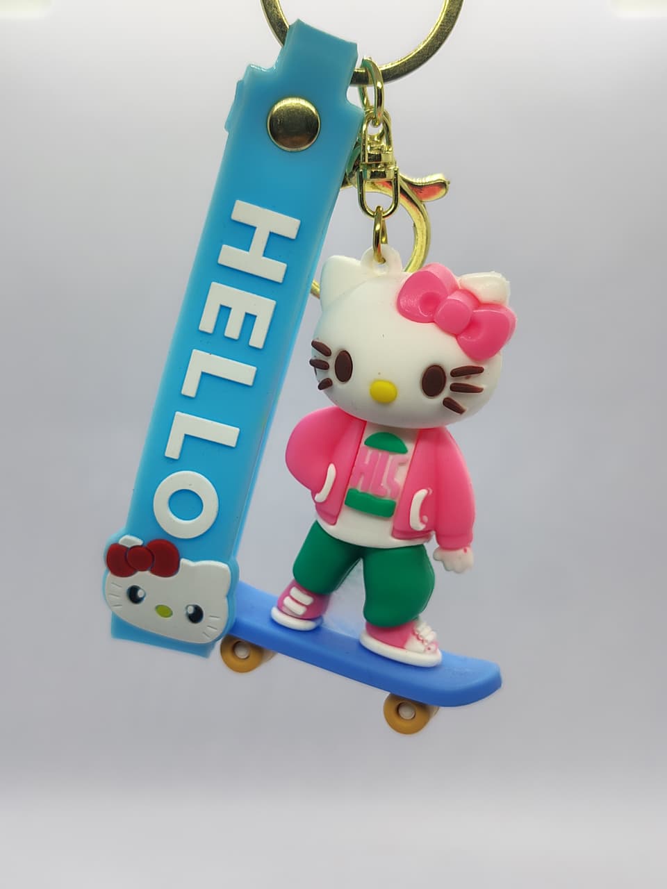 CUTE HELLO KITTY Keychain (BLUE)